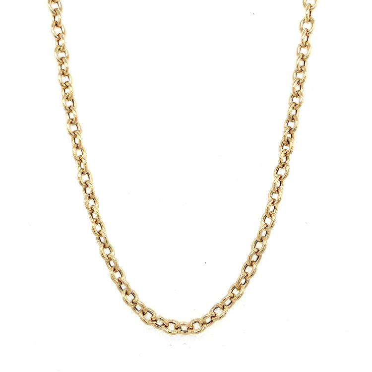 50367 14K YELLOW GOLD 18'' LARGE CABLE CHAIN 3.5MM