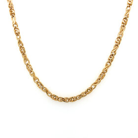 50371 18K YELLOW GOLD 20" 3.40MM TYGER FIGURE EIGHT LINK CHAIN