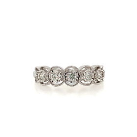 475133   WHITE GOLD FILIGREE .37TCW DIAMOND BAND