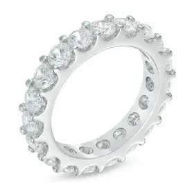 475310 14K WHITE GOLD 3.23CT DIAMOND SHARED PRONG ETERNITY BAND