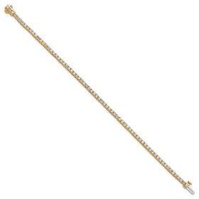 20286 14K YELLOW GOLD 1CT DIAMOND THIN TENNIS BRACELET