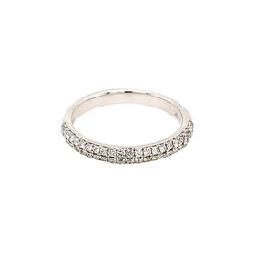 475315 10K .30CT DIAMOND TWO ROW WEDDING BAND