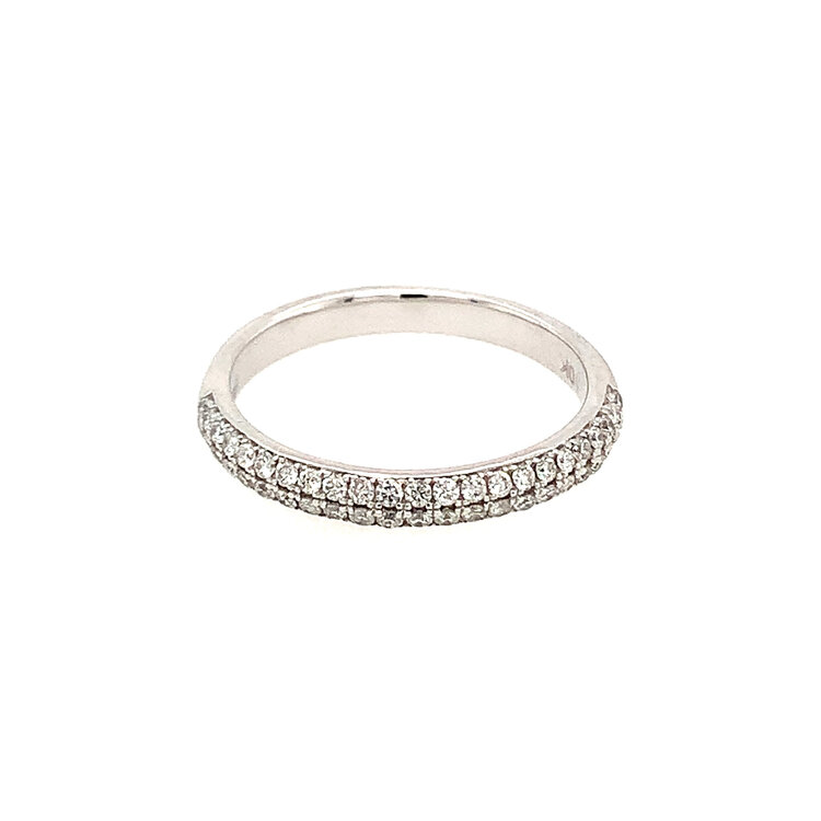 475315 10K .30CT DIAMOND TWO ROW WEDDING BAND