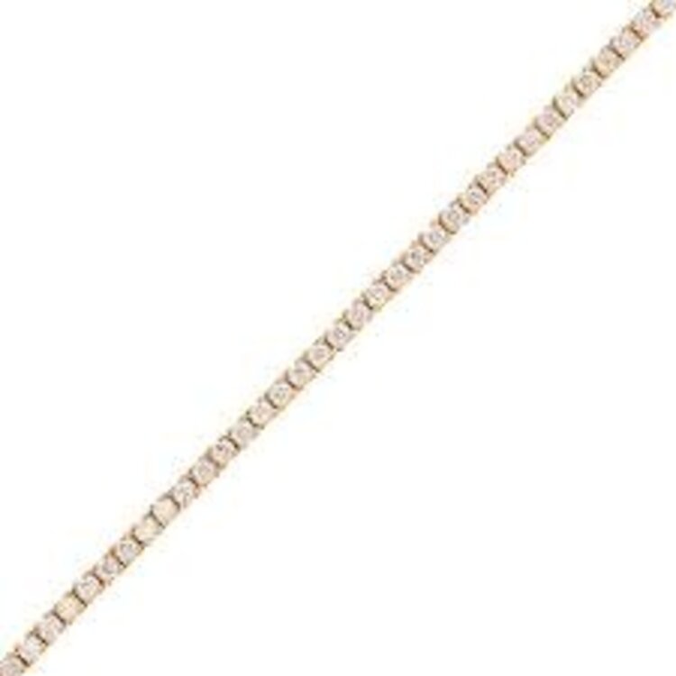 20287 14K YELLOW GOLD 1.40CT DIAMOND THIN TENNIS BRACELET