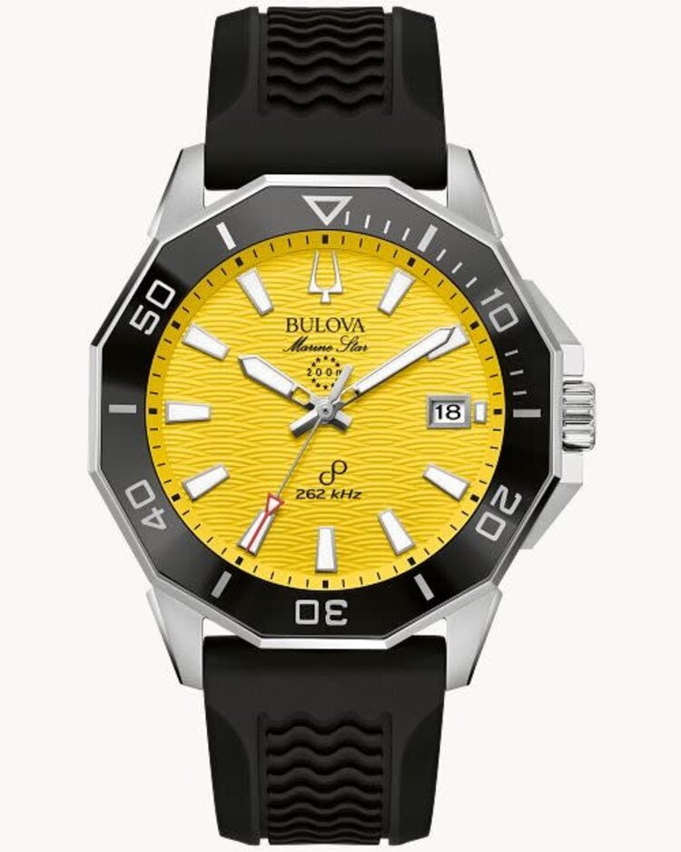 Bulova BULOVA MARINE STAR PRECISIONIST SPORT YELLOW DIAL SILICONE STRAP MENS WATCH