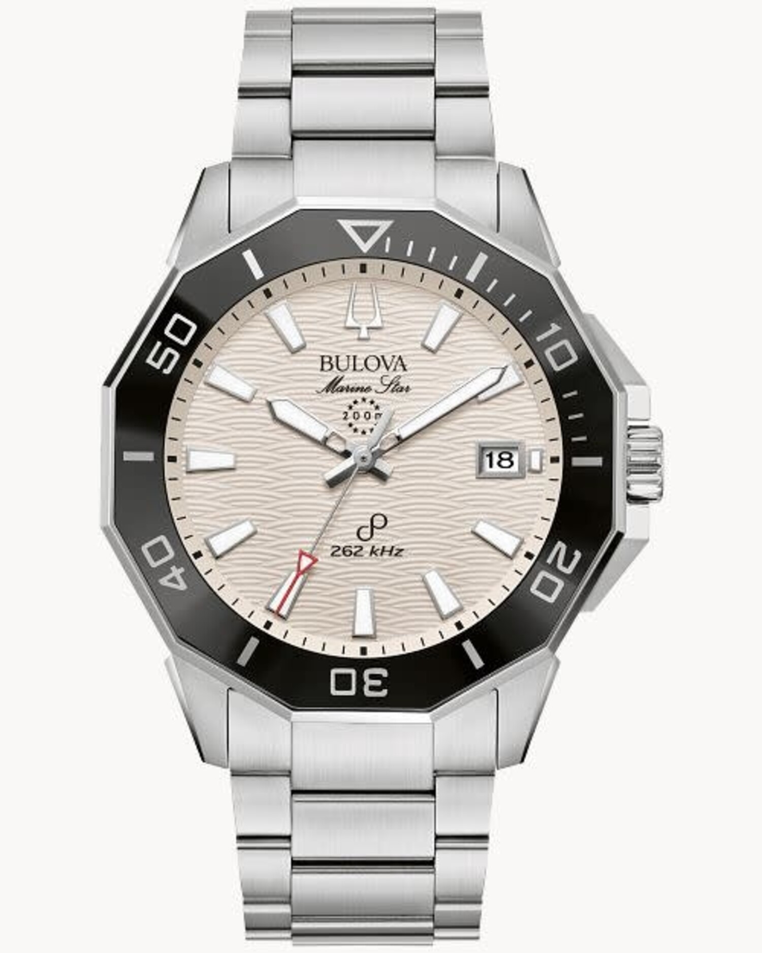 BULOVA MARINE STAR PRECISIONIST SPORT WHITE DIAL BLACK BEZEL MENS