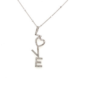 70437 14K WHITE GOLD .22TCW DIAMOND LOVE PENDANT SET