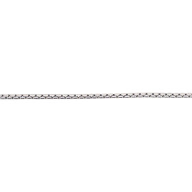 51084 14K WHITE GOLD 16" ROUNDED BOX LINK CHAIN