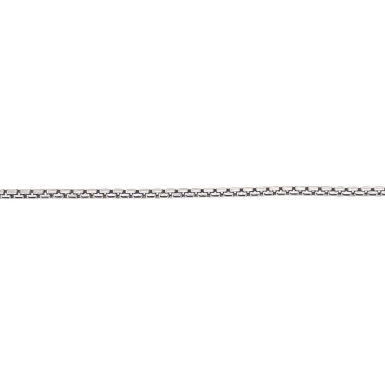 51084 14K WHITE GOLD 16" ROUNDED BOX LINK CHAIN