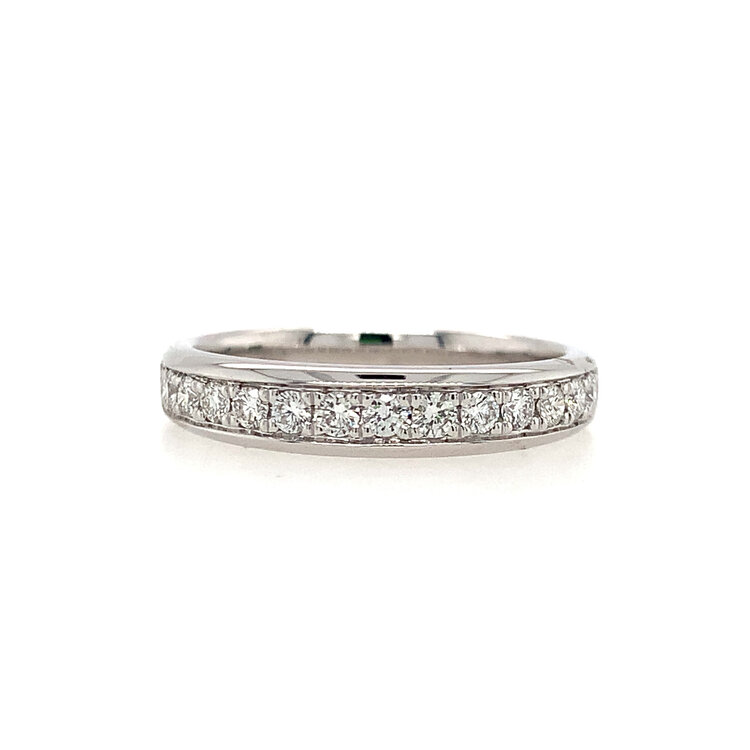 475320 18K WHITE GOLD .33TCW DIAMOND BEAD SET BAND