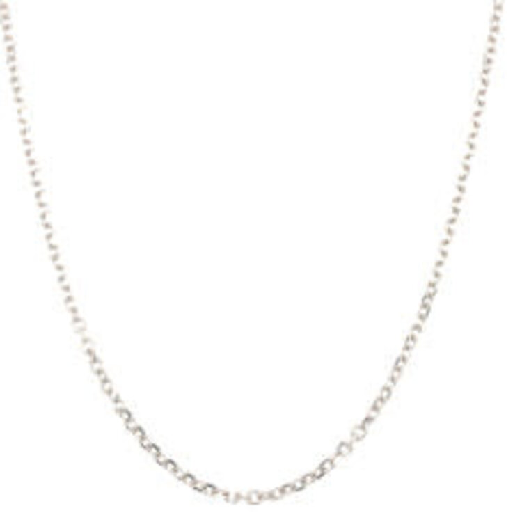 50391 14K WHITE GOLD 18" CABLE LINK CHAIN