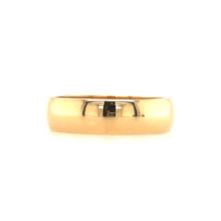 475355 14K YELLOW GOLD 5.8MM LIGHTWEIGHT MEN'S WEDDING BAND (SIZE 9)