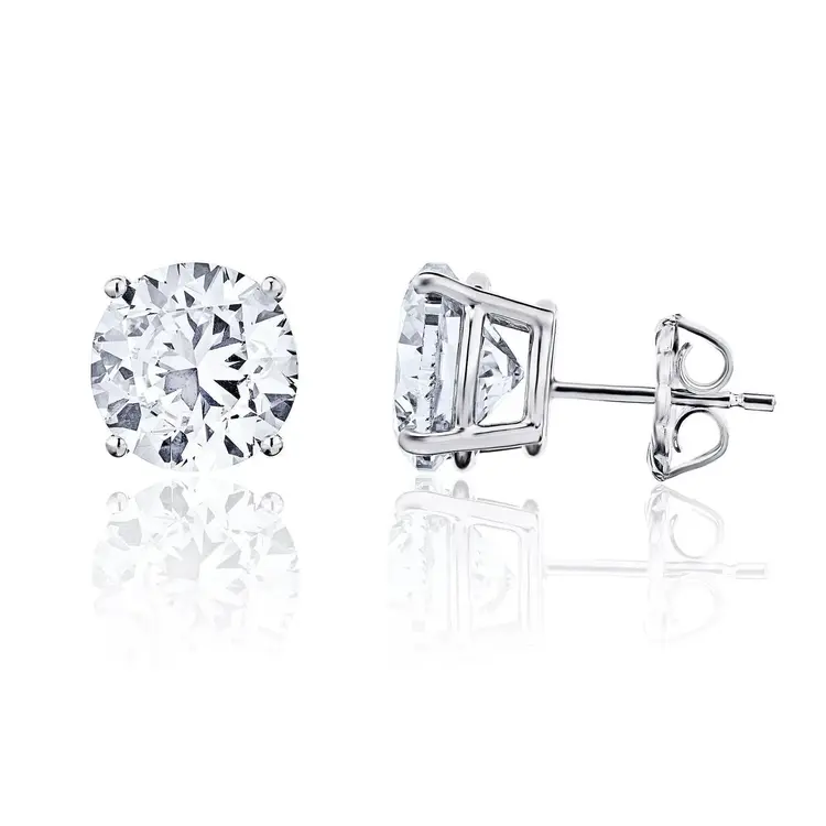 31242 14K WHITE GOLD .65CT H SI2 ROUND DIAMOND SINGLE STUD PUSH BACK