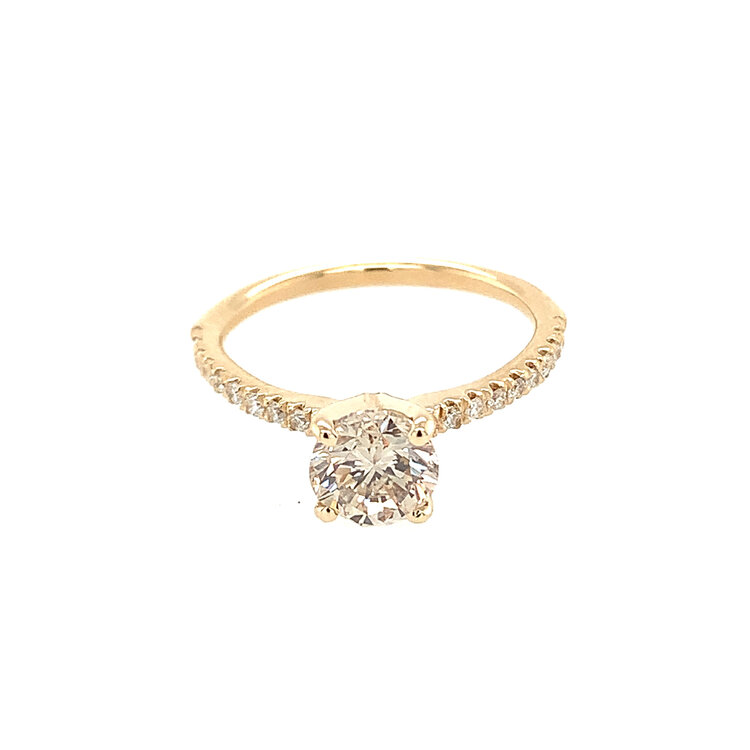 475372 14K YELLOW GOLD 1CT L I1  DIAMOND .20TCW SOLITAIRE ENGAGEMENT RING