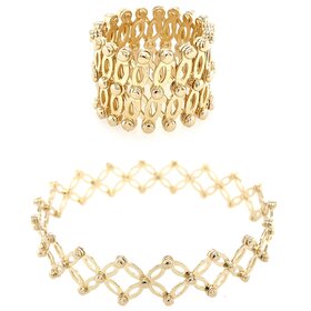 40385 14K YELLOW GOLD ACCORDION RING THAT EXTENDS TO BANGLE BRACELET