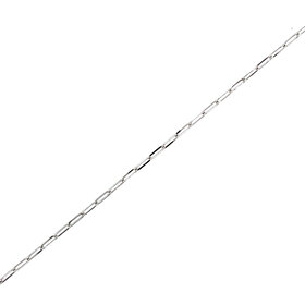 22207 SIMPLICE 14K WHITE GOLD PAPER CLIP 2MM LINK FOREVER BRACELET