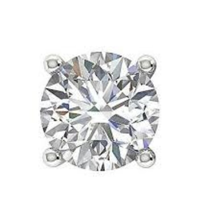 31321 14K WHITE GOLD .12CT H I1 SINGLE PUSH BACK STUD