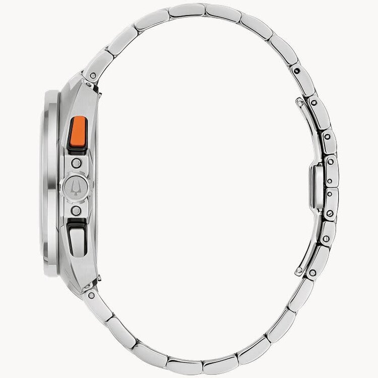 BULOVA STAINLESS STEEL RACER CHRONOGRAPH BLUE DIAL MEN'S WATCH