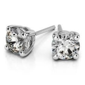 31333 14K WHITE GOLD .16CT LAB GROWN ROUND DIAMOND STUDS (FINAL PRICE)