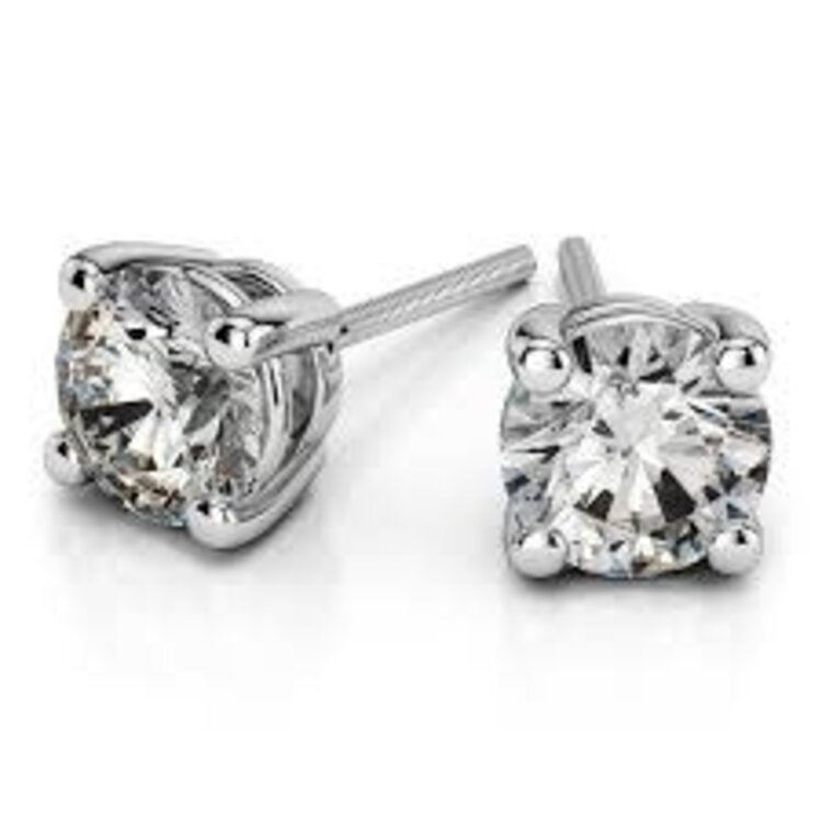 31333 14K WHITE GOLD .16CT LAB GROWN ROUND DIAMOND STUDS (FINAL PRICE)