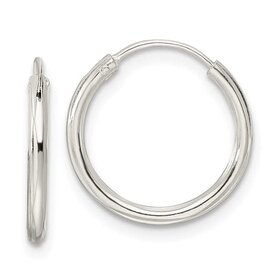 31332 14K TWO TONE 1" DOUBLE ROUND HOOPS