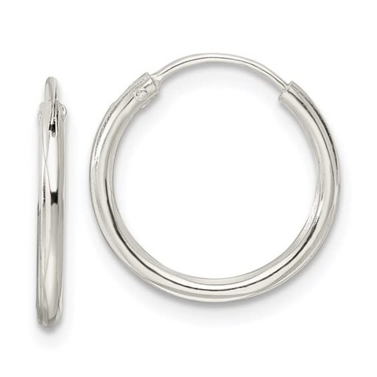 31332 14K TWO TONE 1" DOUBLE ROUND HOOPS