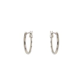 31339 14K WHITE GOLD HIGH POLISH THIN HOOPS .50''