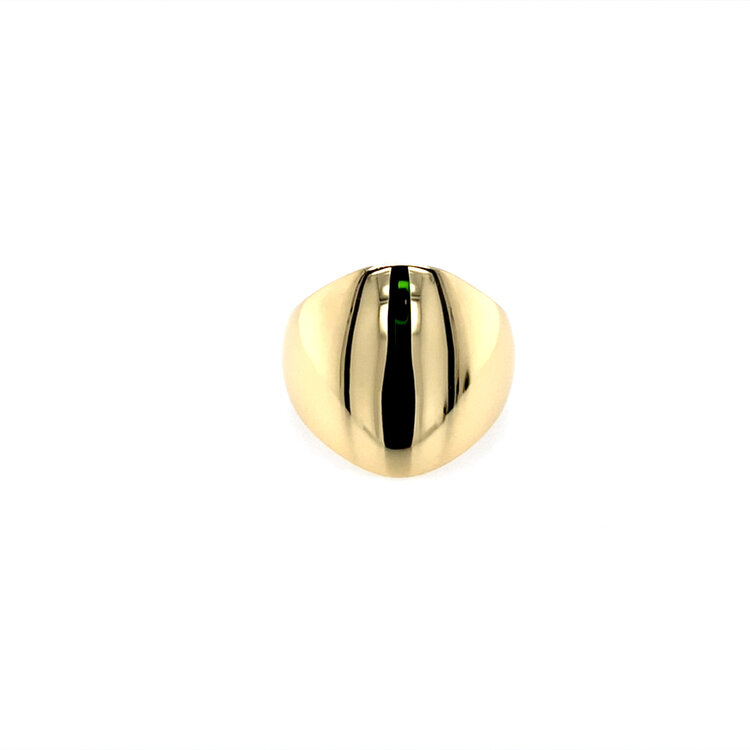 40402 14K YELLOW GOLD WIDE HIGH POLISH RING