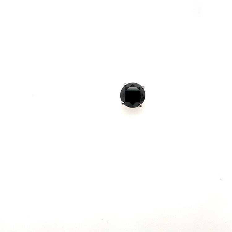 31344 14K WHITE GOLD .50CT BLACK DIAMOND SCREW BACK SINGLE STUD