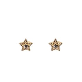 311353 14K YELLOW GOLD CUBIC ZIRCONIA STAR PUSH BACK STUDS