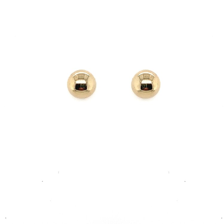 31353 14K YELLOW GOLD HIGH POLISH BUTTON STUDS