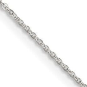 50441 14K WHITE GOLD 18" THIN CABLE LINK CHAIN