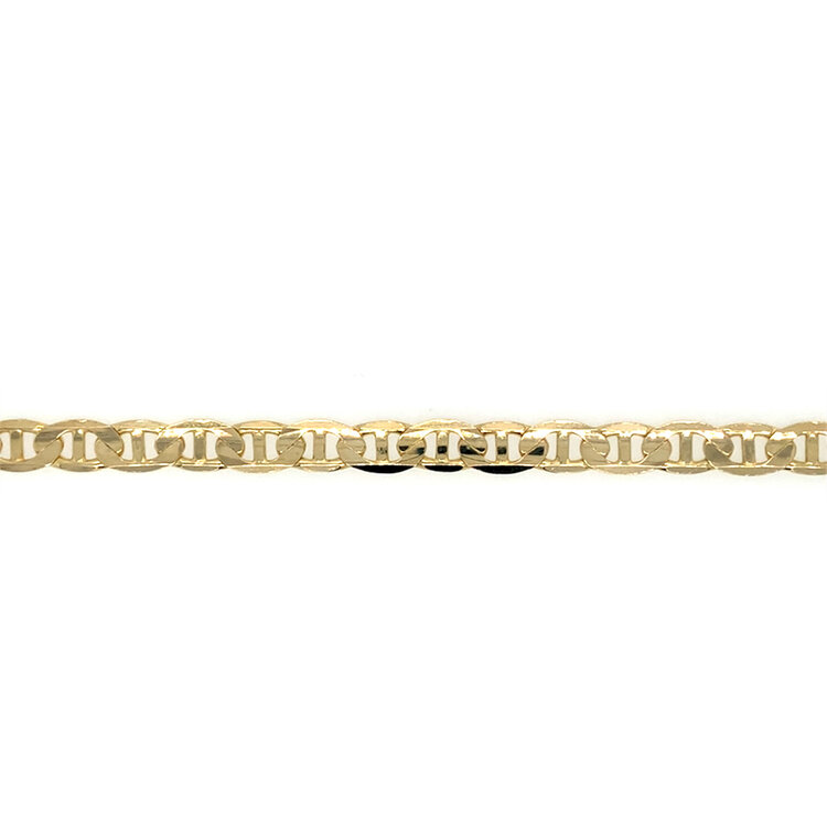 25048 14KN YELLOW GOLD 8.5" 5.80MM  HIGH POLISH FLAT GUCCI MEN'S BRACELET