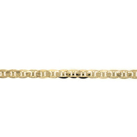 25051 14K YELLOW GOLD 9.5" 5.80MM  HIGH POLISH FLAT GUCCI MEN'S BRACELET