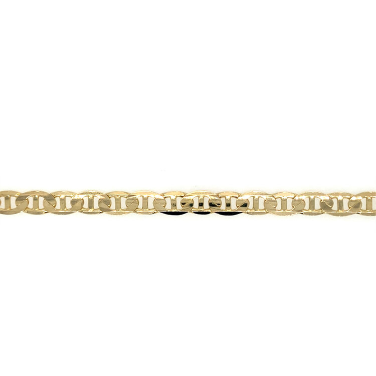 25051 14K YELLOW GOLD 9.5" 5.80MM  HIGH POLISH FLAT GUCCI MEN'S BRACELET