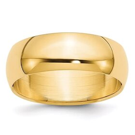 475087 14K YELLOW GOLD HIGH POLISH WEDDING BAND 6MM SIZE 5.25