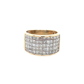 40426 14K YELLOW GOLD 2CT DIAMOND INVISIBLE SETTING WIDE RING