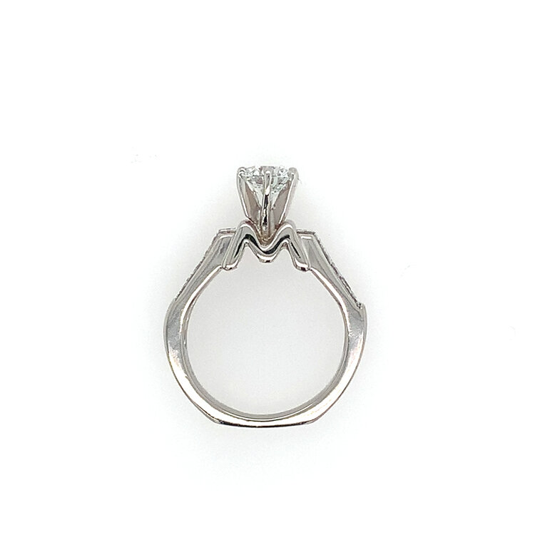 475403 PLATINUM .73 E SI2 ROUND DIAMOND  .75TCW INVISIBLE SET ENGAGEMENT RING