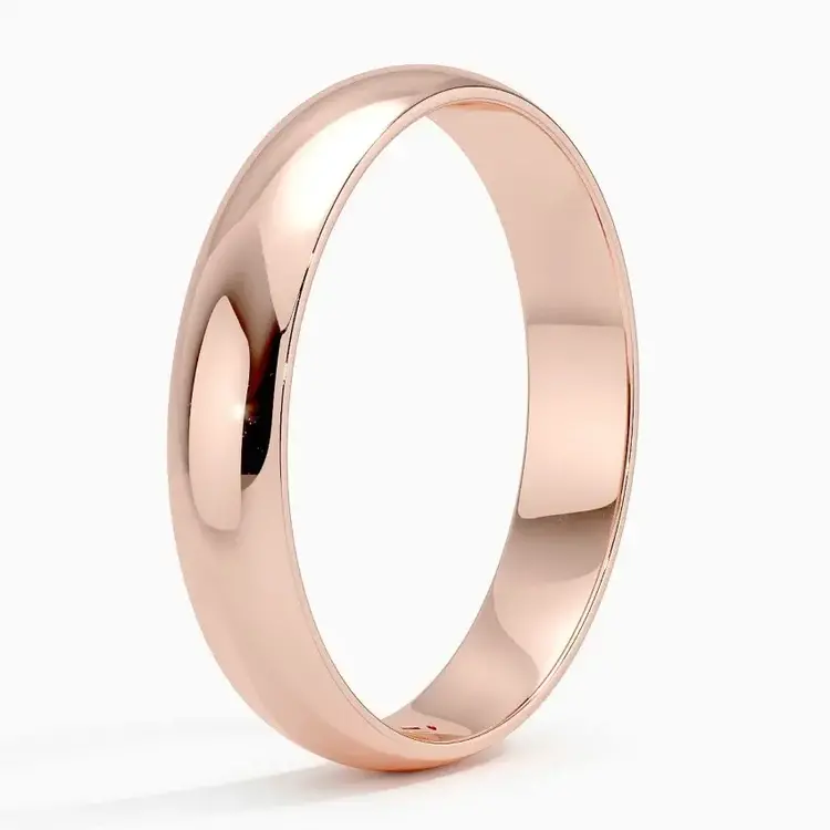 475408 14K ROSE GOLD 3.4MM HIGH POLISHED WEDDING BAND