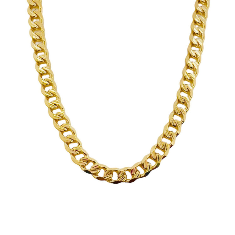 50444 14K YELLOW GOLD 5.75MM 20" CUBAN LINK CHAIN