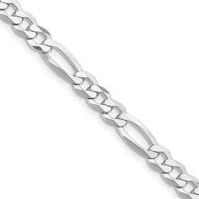 80084 STERLING SILVER 22'' FIGARO LINK CHAIN 4.7MM