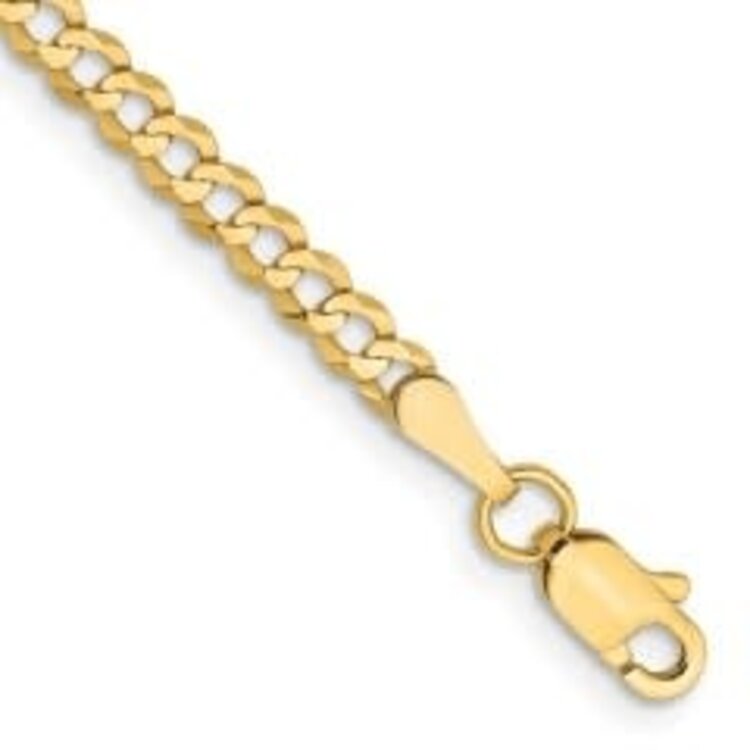 50449 14K YELLOW GOLD 24" CUBAN LINK CHAIN 3.15MM