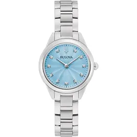 Bulova 31140 14K WHITE GOLD .35CTW DIAMOND SCREWBACK HOOPS