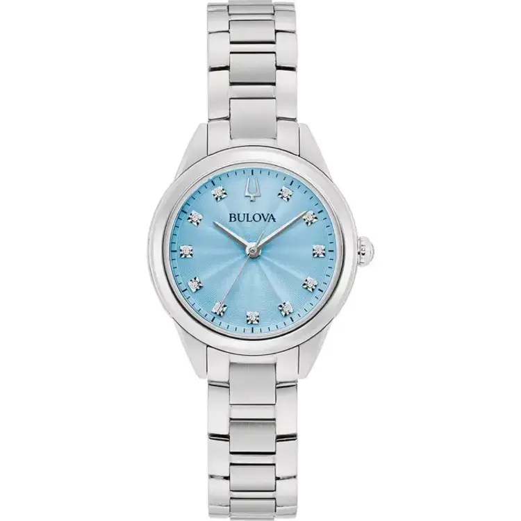 Bulova BULOVA LADIES SUTTON BLUE DIAL DIAMOND MARKER WATCH