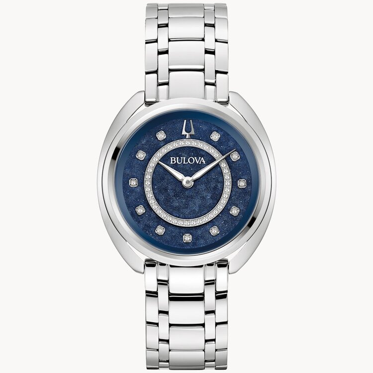 Bulova BULOVA BLUE DIAMOND DIAL DUALITY LADIES WATCH WITH 2 LEATER BANDS