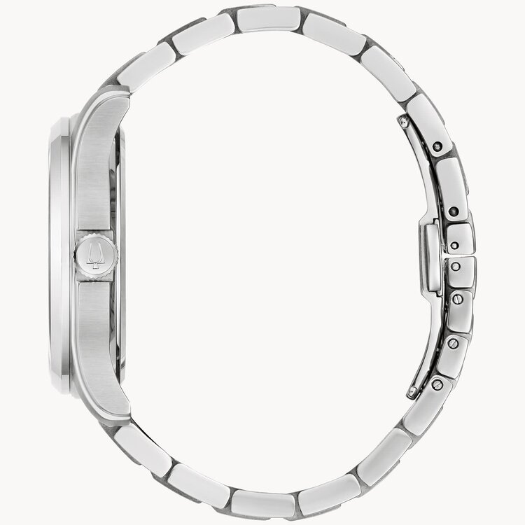 Bulova BULOVA WILTON STAINLESS STEEL BLUE DIAL POLISHED ROMAN NUMERAL MARKERS MEN'S WATCH