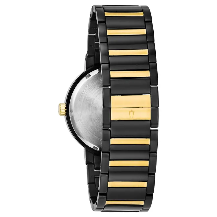 Bulova BULOVA 2 TONE BLACK AND GOLD TONE CHRONOGRAPH MENS WATCH