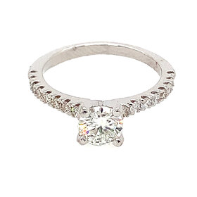 475411 14K WHITE GOLD .55CT DIAMOND CENTER I COLOR SI2 .32CT DIAMOND ON SETTING ENGAGEMENT RING