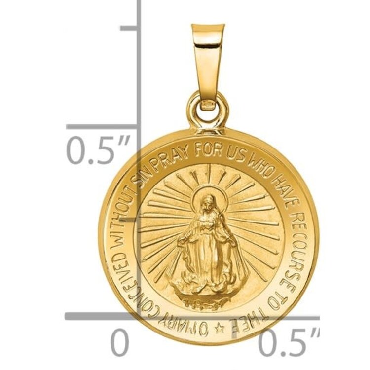 77213 14K YELLOW GOLD MIRACULOUS MEDAL