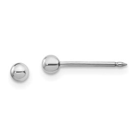 31427 14K WHITE GOLD 2MM BALLS STUDS